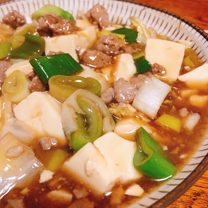 【簡単！】ひき肉でとろり肉豆腐